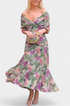 Alondra Robe Longue à Imprimé Floral Fantaisie et Col en V