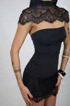 Débora | Vestido Mini Encaje Negro