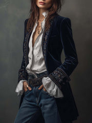 Atena | Vintage Embroidered Long Jacket