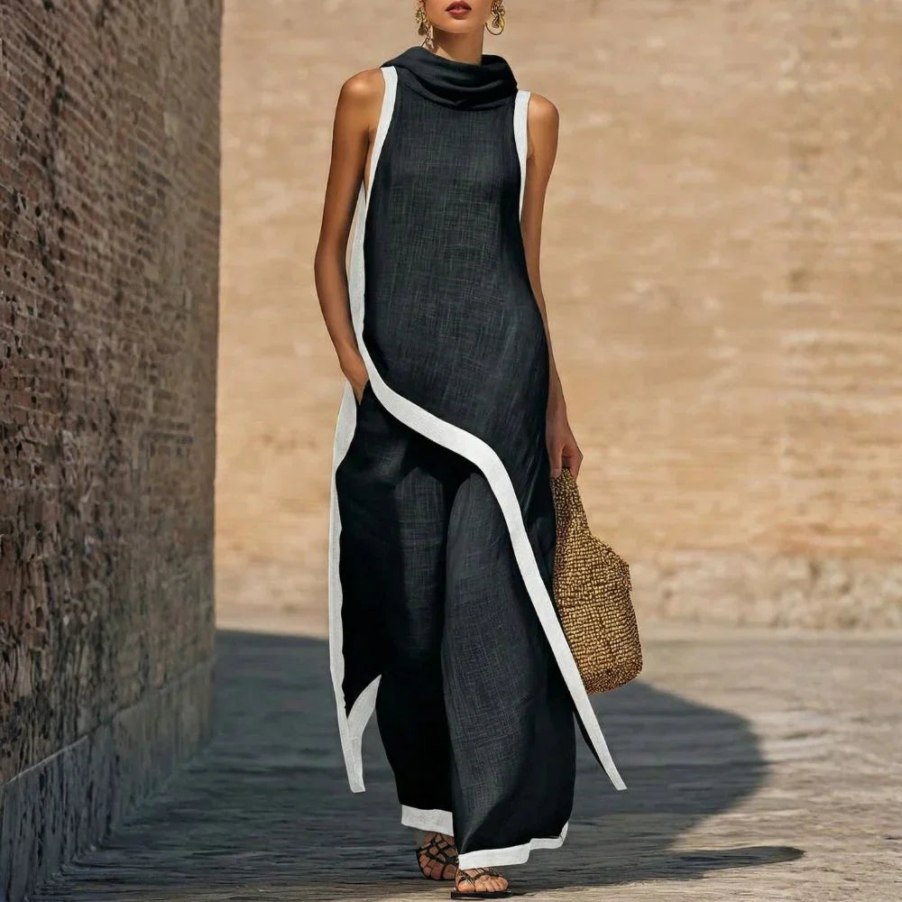 Nadia Ensemble Effet Lin Intemporel au Design Minimaliste
