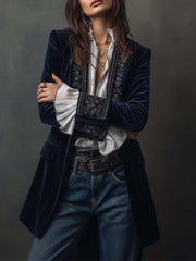 Atena | Vintage Embroidered Long Jacket