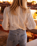 Blusa De Ganchillo Bohemia Con Forro Suave