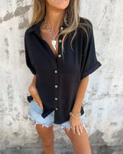 Chemise décontractée ample en tissu léger