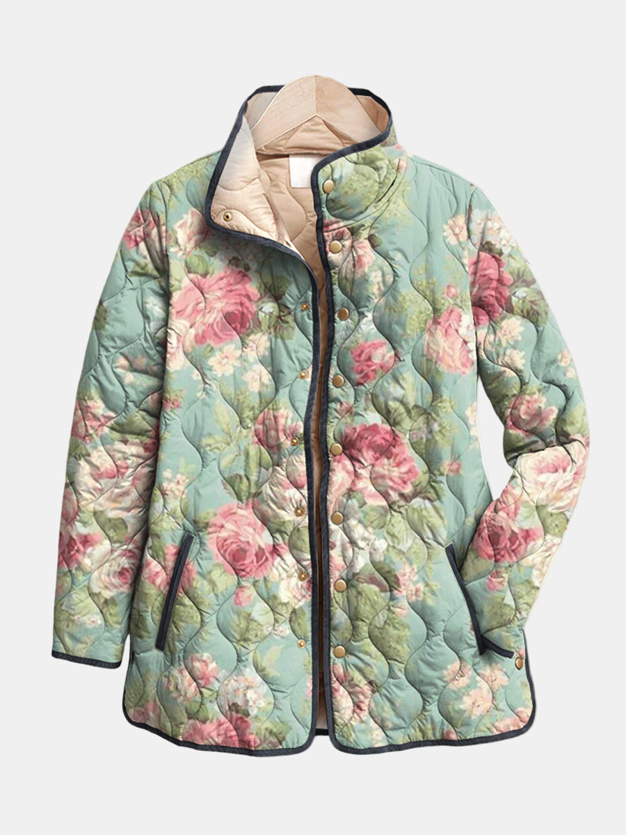 DELACROIX | Claire Antique Roses Quilted Jacket