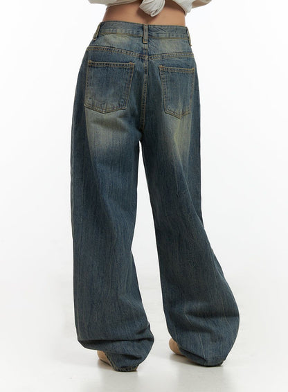 “YELLOWISH FADED” baggy jeans