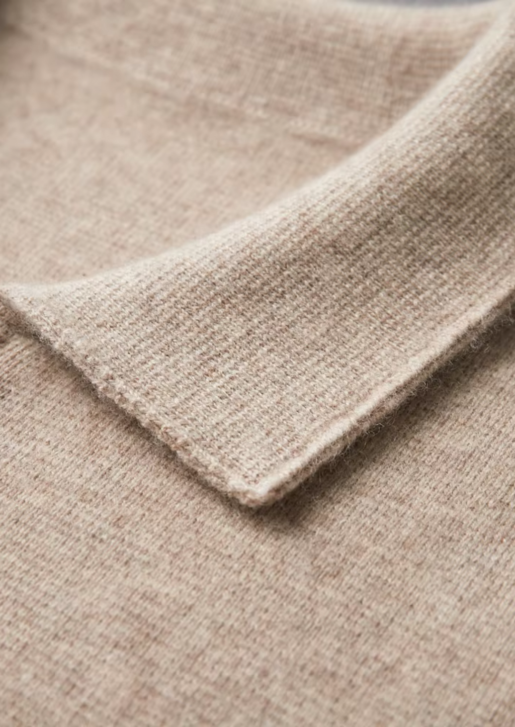 Cardigan con cremallera de lana merino extrafina tipo polo