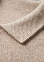 Cardigan con cremallera de lana merino extrafina tipo polo