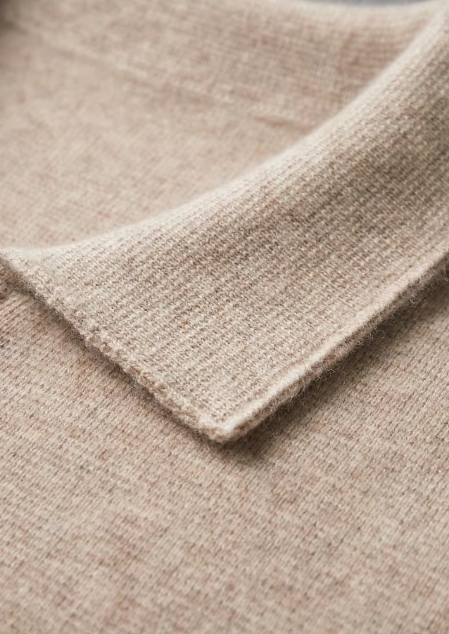 Cardigan con cremallera de lana merino extrafina tipo polo