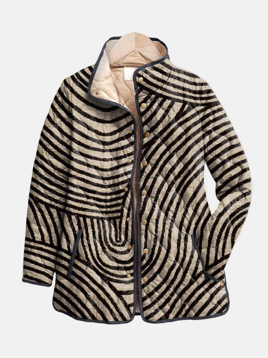 DELACROIX | Léa Hand-Drawn Circles Quilted Jacket