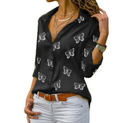 Blouse ample à imprimé papillons féminin