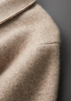 Cardigan con cremallera de lana merino extrafina tipo polo