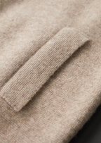 Cardigan con cremallera de lana merino extrafina tipo polo