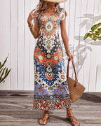 Vestido Largo Veraniego Estampado con Aberturas