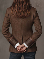 Gisella | Blazer with Printed Zigzag Inserts