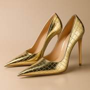 Noir Éclat™ – Talons Sculptés Crocodile