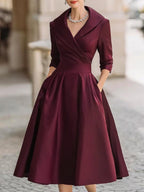 Lina - Vestido de Mujer midi de satén