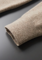 Cardigan con cremallera de lana merino extrafina tipo polo