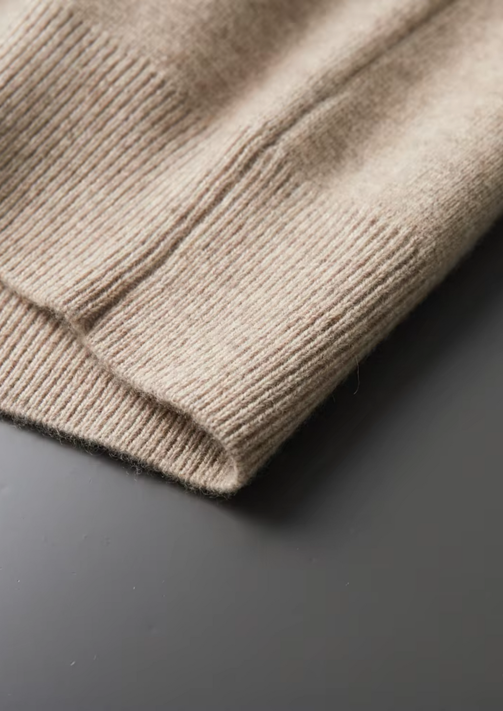 Cardigan con cremallera de lana merino extrafina tipo polo