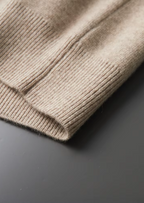 Cardigan con cremallera de lana merino extrafina tipo polo