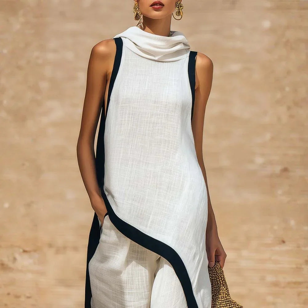 Nadia Ensemble Effet Lin Intemporel au Design Minimaliste