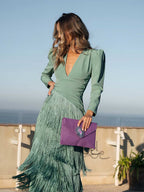 Salvia | Vestido con flecos