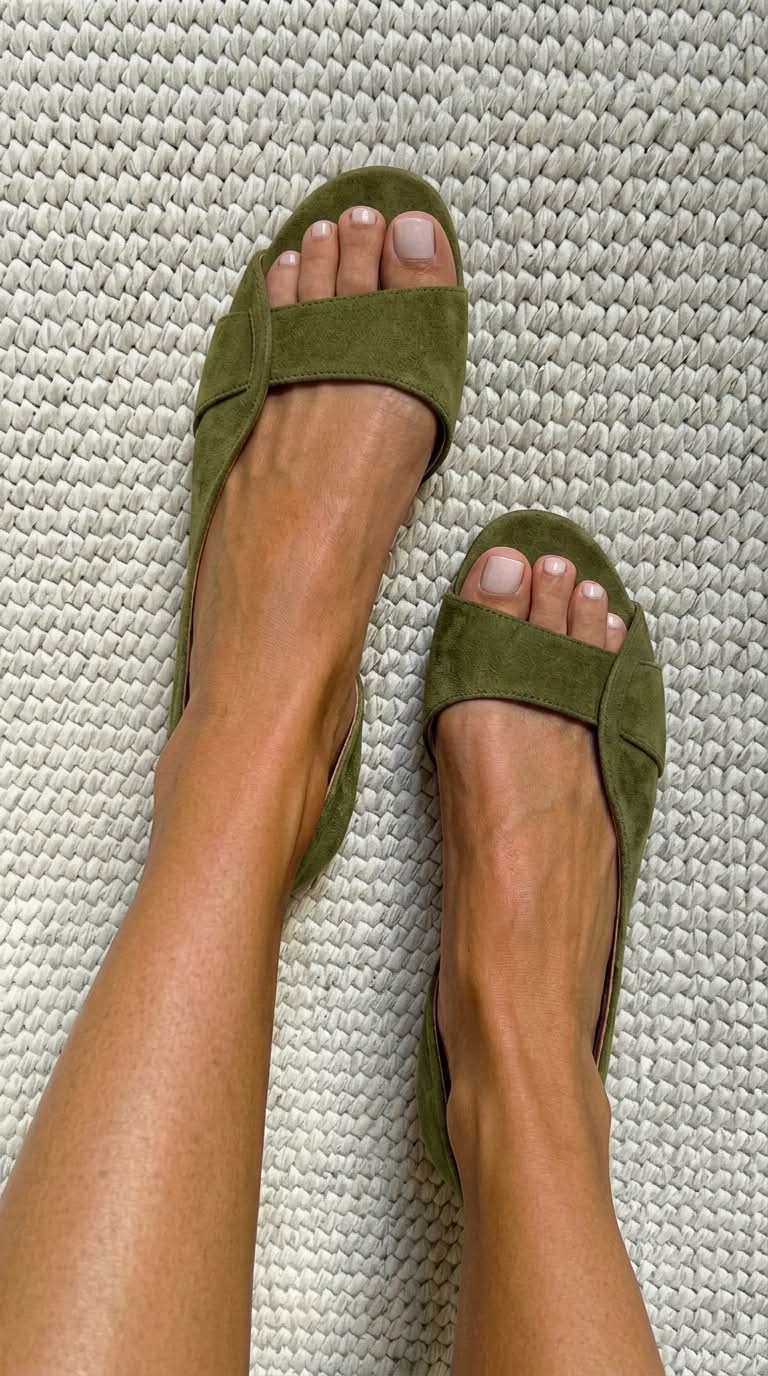 Sandalias Slingback de Ante