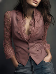 Noemi | Jacket with Semi-Sheer Sleeves