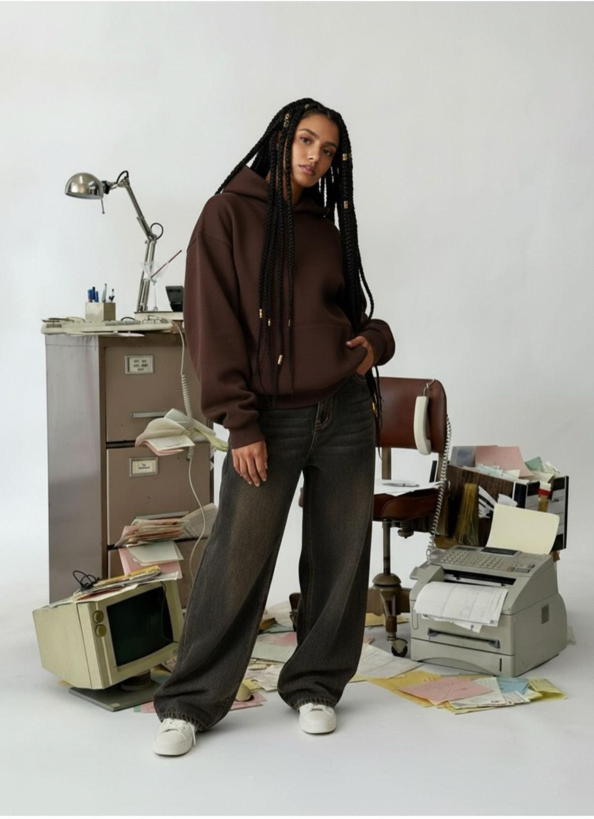 “BASIC” chocolate hoodies