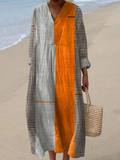 Imani | Vestido Maxi Boho con Bloques de Color Centrales