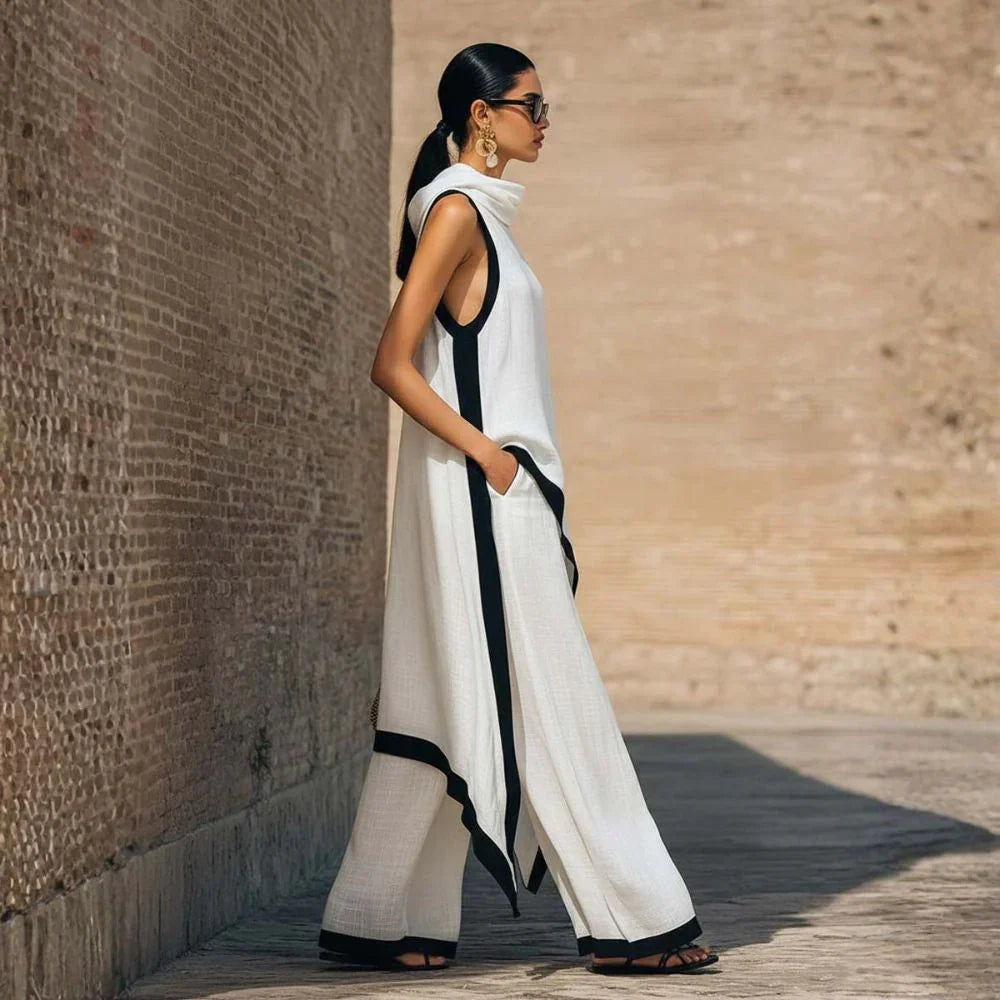 Nadia Ensemble Effet Lin Intemporel au Design Minimaliste