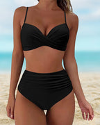 Sunset Glow | Elegante bikini de cintura alta