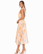Celine | Vestido Halter Fluido Acuarela