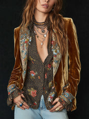 Ottavia | Vintage Floral Print Patchwork Blazer