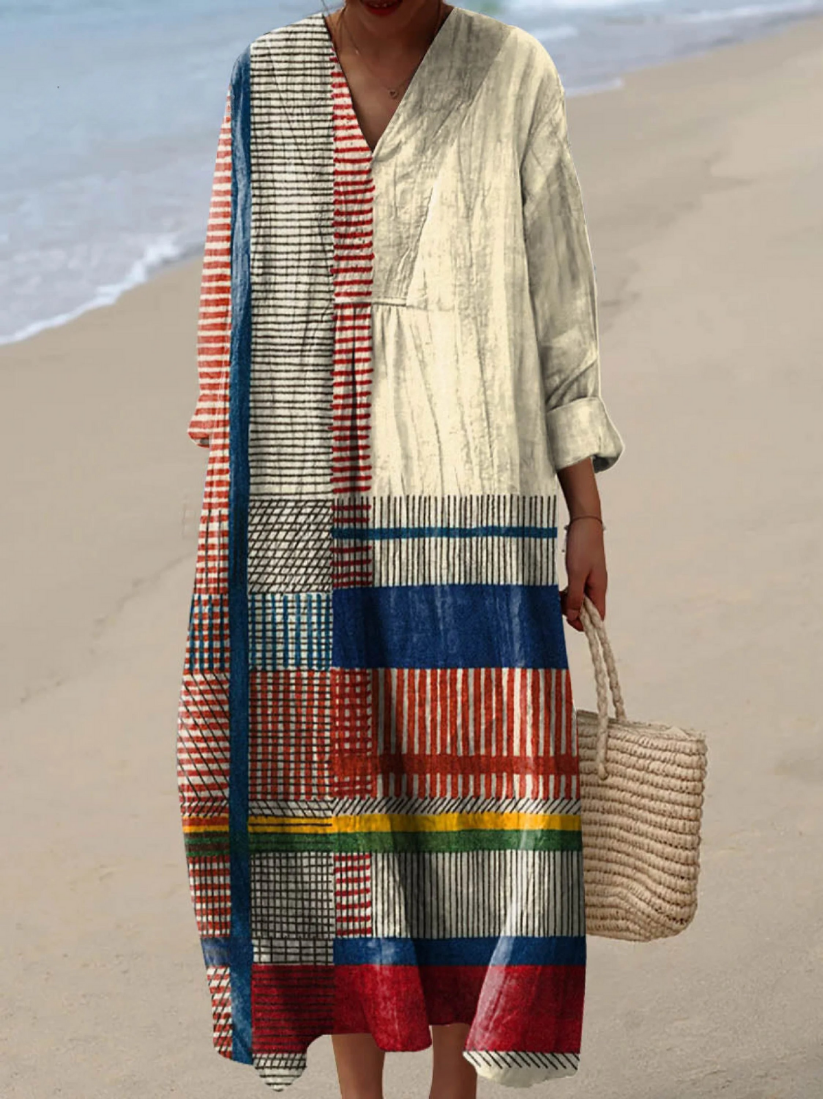 Imani | Vestido Maxi Patchwork Kente