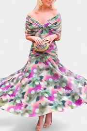 Melissa | Robe longue florale à col en V