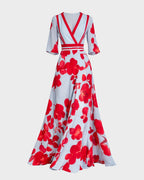 Pilar | Elegante vestido largo con escote profundo