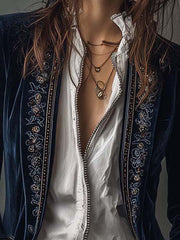Atena | Vintage Embroidered Long Jacket