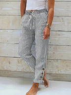 Raquelle - Pantalones a Rayas Casual