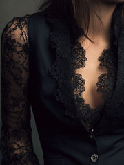 Noemi | Jacket with Semi-Sheer Sleeves