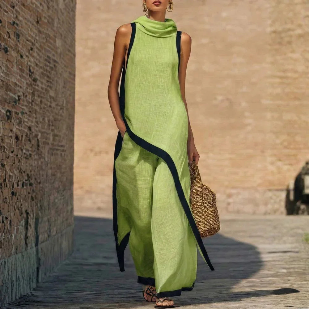 Nadia Ensemble Effet Lin Intemporel au Design Minimaliste