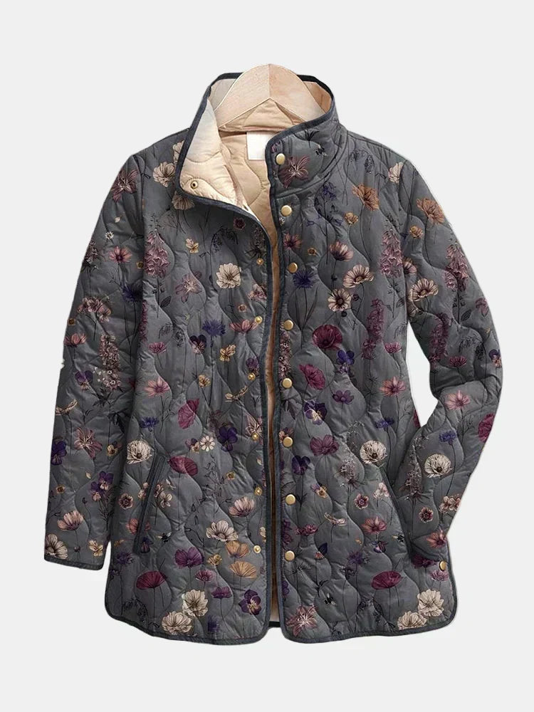 DELACROIX | Nathalie Dried Flowers Quilted Jacket