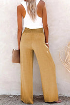 Riana - Pantalones Relax de Cintura Alta