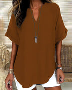 Mercedes | Blusa Casual de Cuello en V