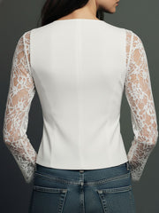 Noemi | Jacket with Semi-Sheer Sleeves