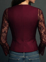 Noemi | Jacket with Semi-Sheer Sleeves