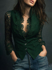 Noemi | Jacket with Semi-Sheer Sleeves