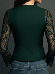 Noemi | Jacket with Semi-Sheer Sleeves
