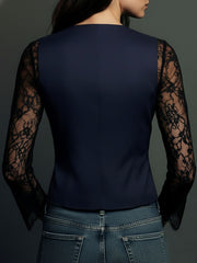 Noemi | Jacket with Semi-Sheer Sleeves