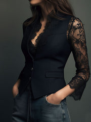 Noemi | Jacket with Semi-Sheer Sleeves