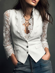 Noemi | Jacket with Semi-Sheer Sleeves